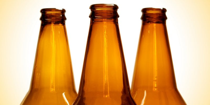 brown glass bottles