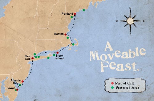 Dogfish Head Craft Brewery MoveableFeast Route Map