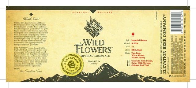 Elevator Brewing Co Wildflowers_Label 3