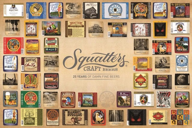 What a glorious mural of awesome Squatter beer labels. 