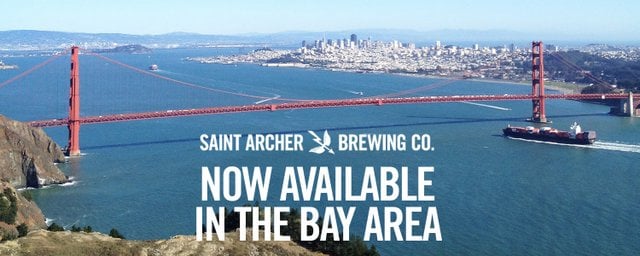 Saint Archer beer will be available in the Bay Area starting October 6. We have to assume that cargo ship is full of it.