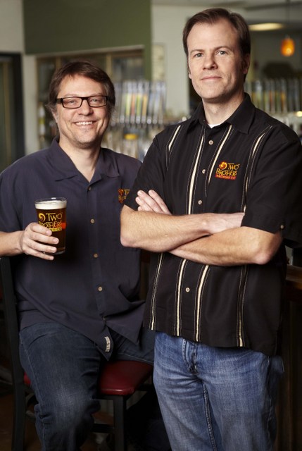 The two brothers behind Two Brewing Brewing -- Jim (left) and Jason (right) Ebel. 