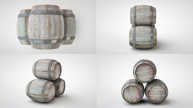 barrels four stacked various configurations