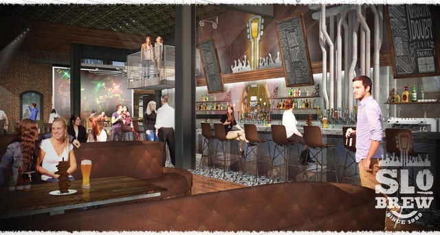 The ambiance will be rustic and industrial with touches of steampunk inspiration as evidenced by riveted sheet metal wall treatments, exposed pipe beer taps in the bar and wall sconces made from pipe and gauges with Edison bulbs.