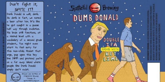 Dumb Donald Spitful Brewing beer label cbb crop