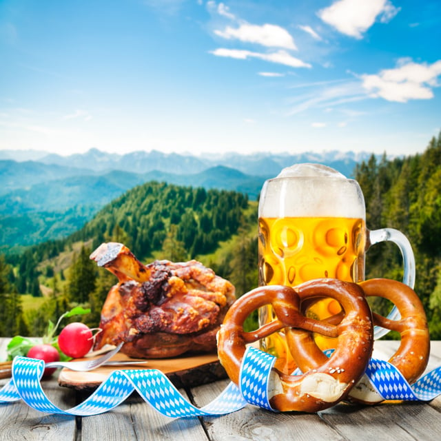 beer pork knuckle pretzel Germany bavaria 