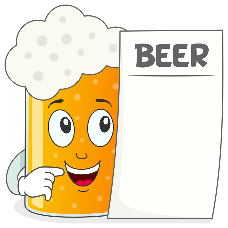 beer menu cartoon 