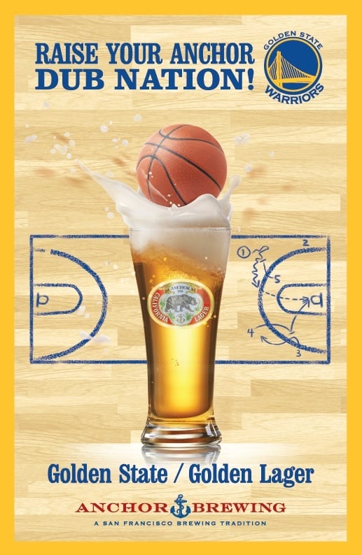 Anchor Brewing Basketball Beer Splash Poster 2