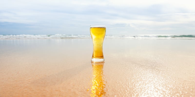 beer on beach