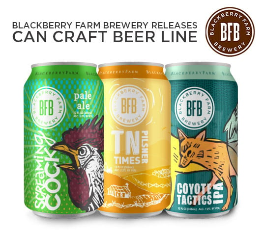 Blackberry Farm Brewery cans