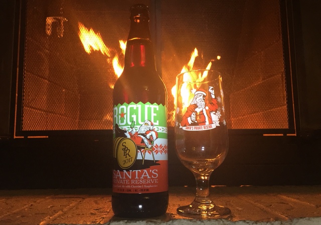 Santa's Private Reserve Rogue Ales fireplace 