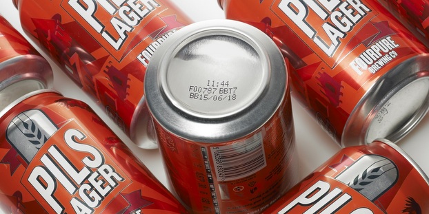 Linx printer date coding cans brewery