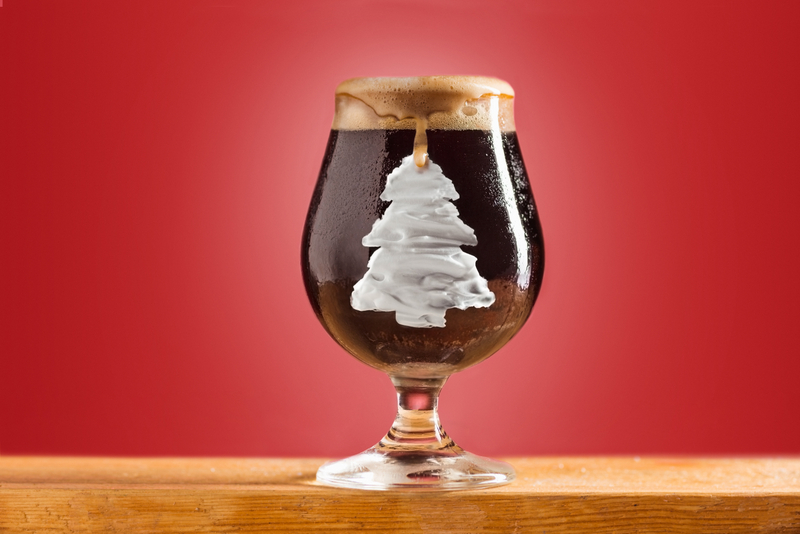 Christmas beer holiday glass stout Christmas tree