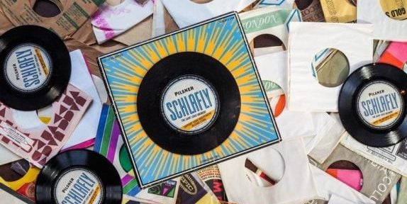 Schlafly pilsner vinyl promo