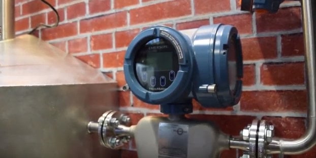 emerson brewery mass flow meter
