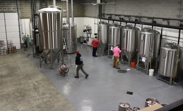 Madison Chemical Streetside Brewery vessels tanks brewhouse