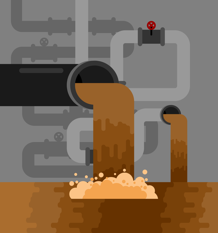 nderground sewerage System pipe. Water supply and Sanitation Sewage. Vector illustration