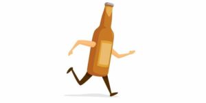 beer bottle running