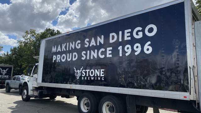stone distribution truck