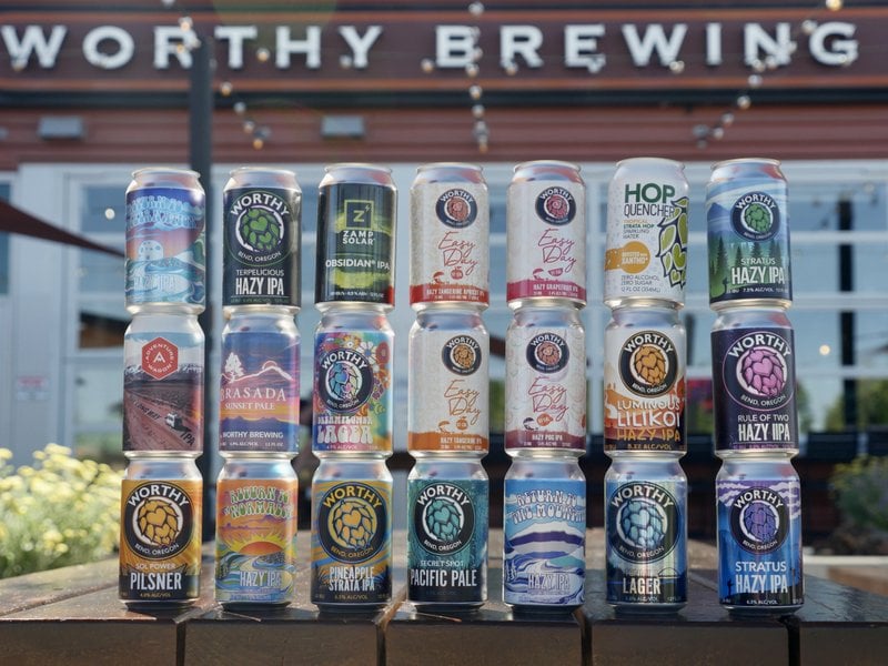Worthy Brewing cans