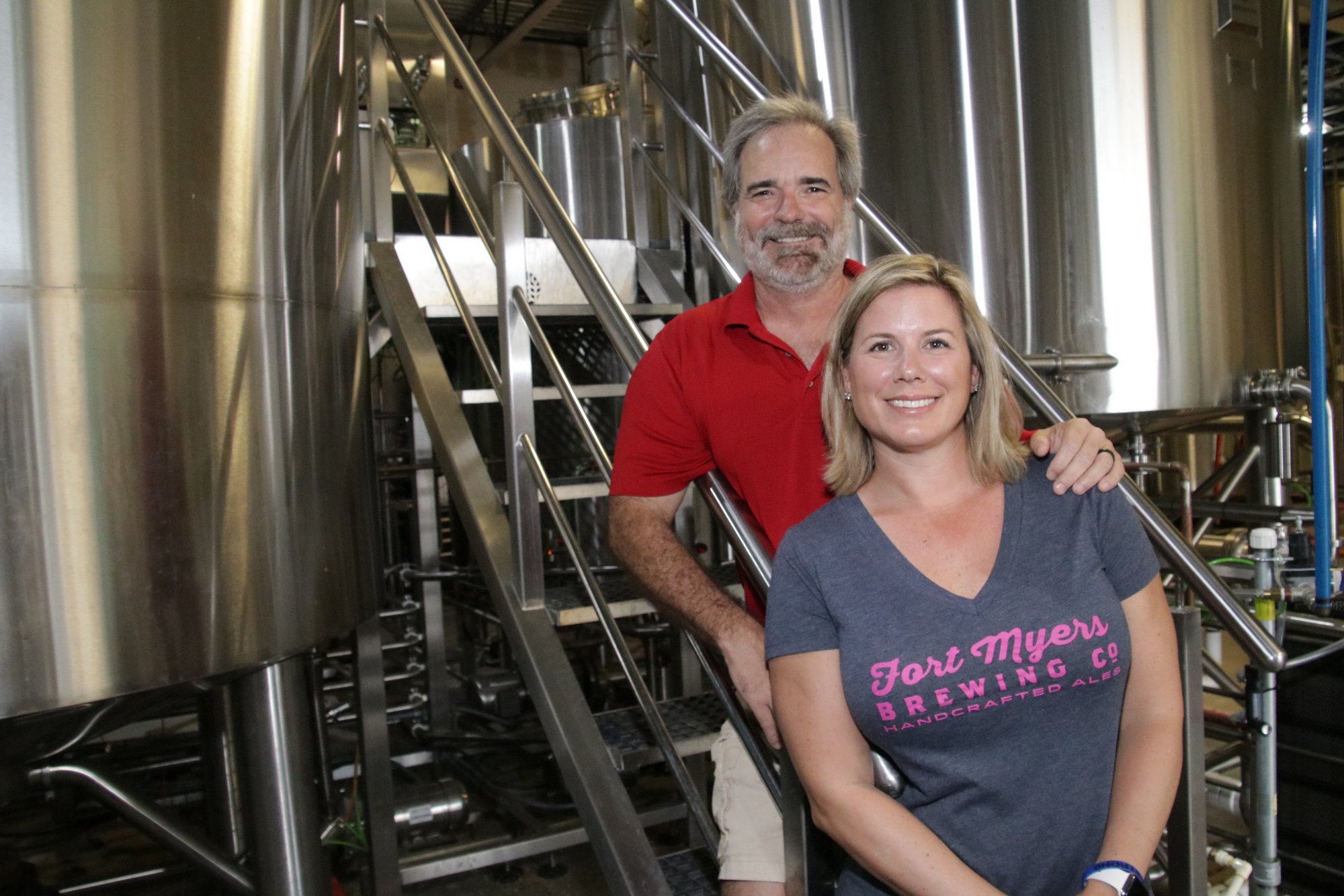 Co-founders-Jen-and-Rob-Whyte-in-brewery