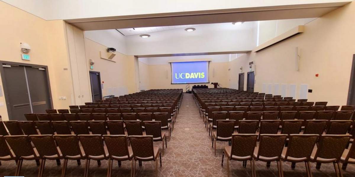 Maltcon 2024 auditorium with UC Davis on screen