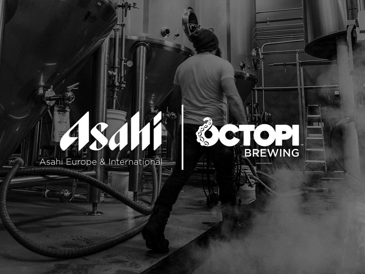 Asahi and Octopi Brewing logos 