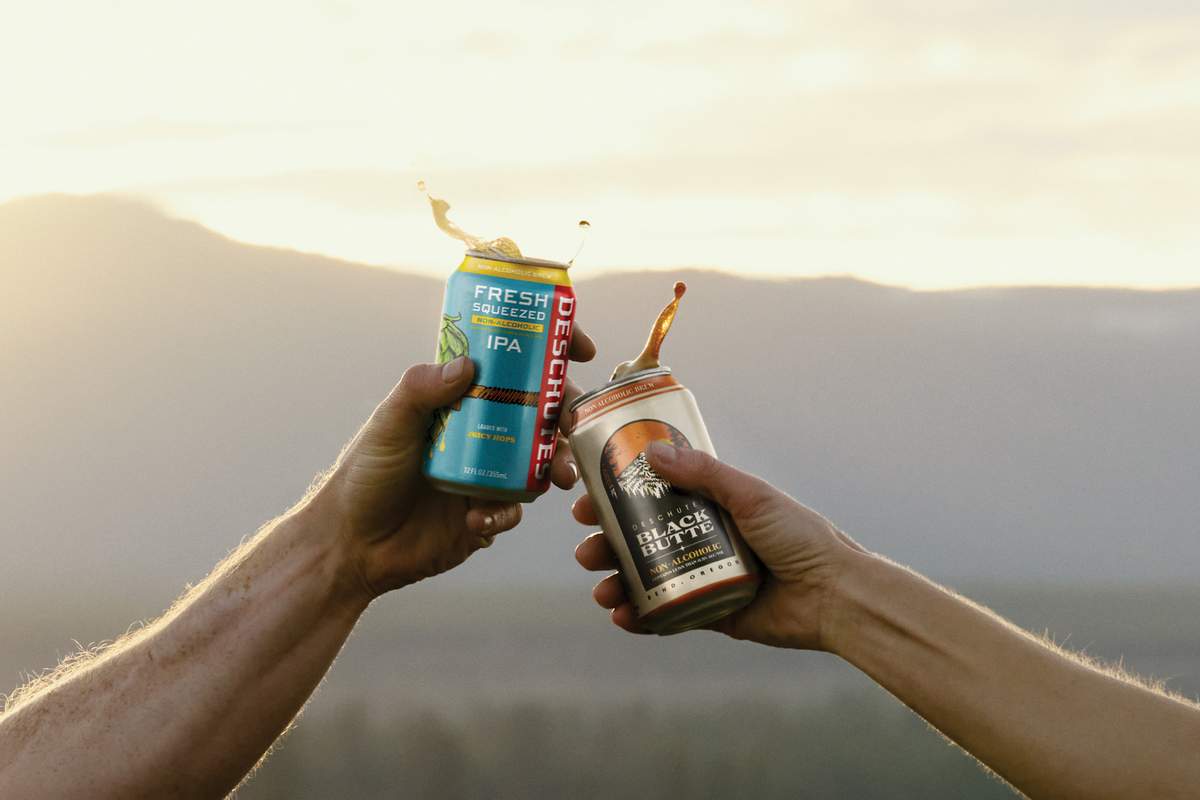Deschutes non alcoholic beer brands toasting in the wilderness  