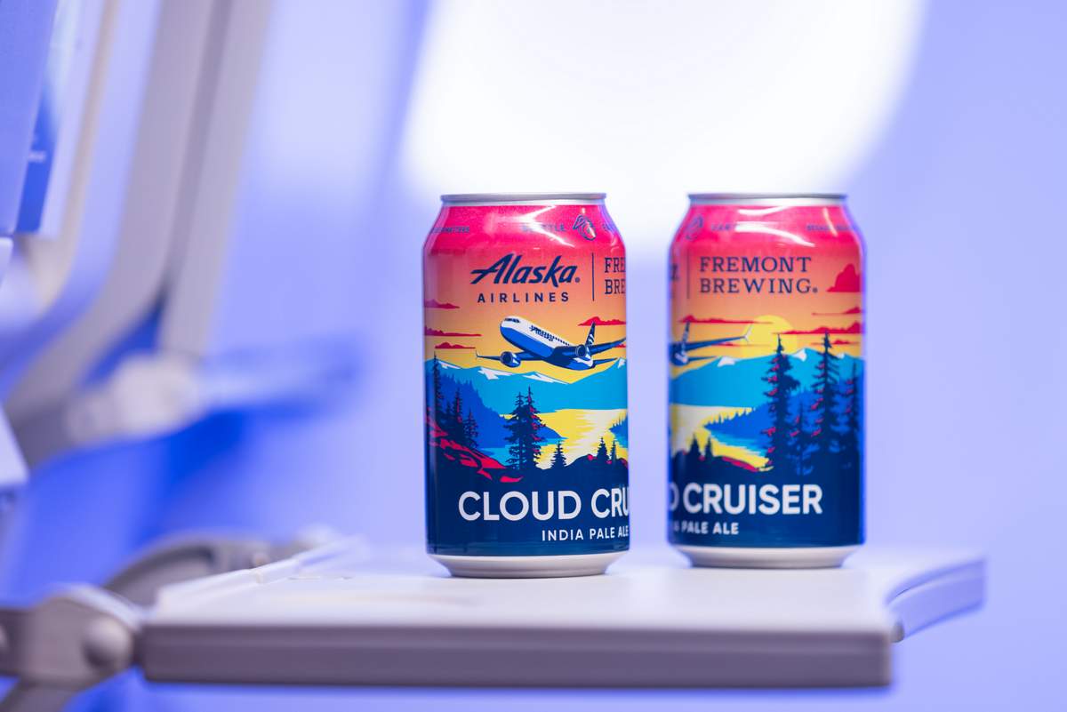 Seattle's Fremont Brewing has a custom beer on Alaska Airlines