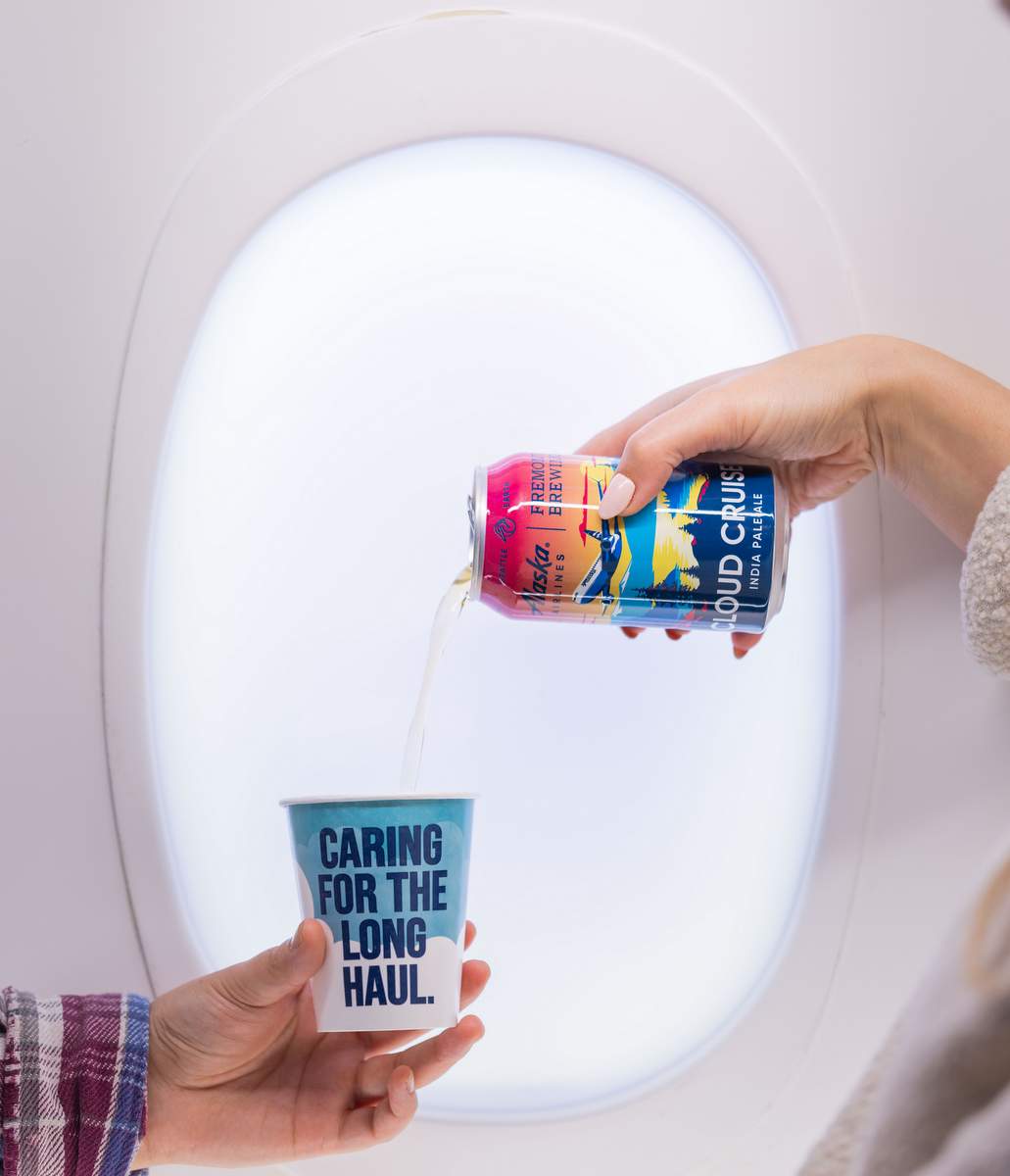 Seattle's Fremont Brewing has a custom beer on Alaska Airlines 