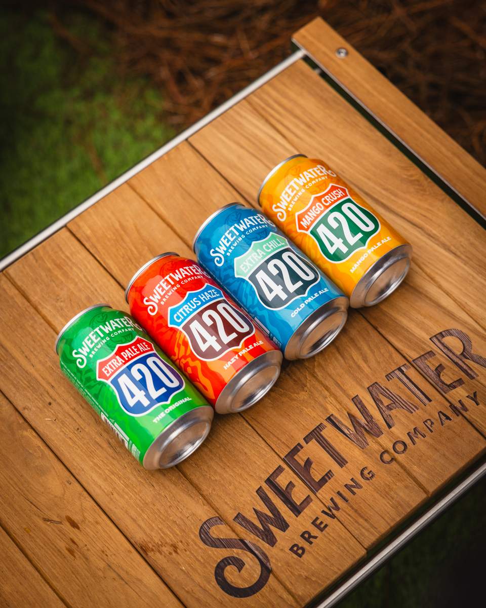 SweetWater 420 brand on a wood board