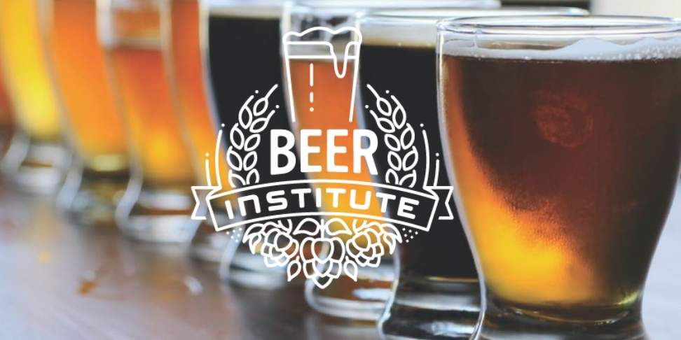 Beer Institute logo over some beers