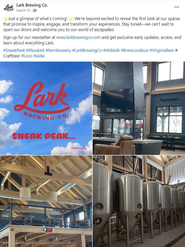 Lark Brewing facebook 2